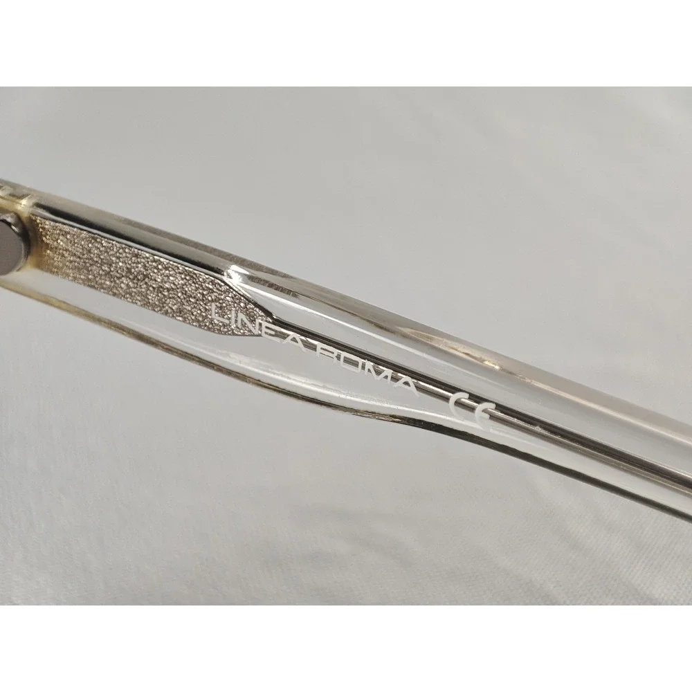 Linea Roma LR 3608 C2 Clear Gold Top Bar Sunglasses Made in Italy 48-23 145